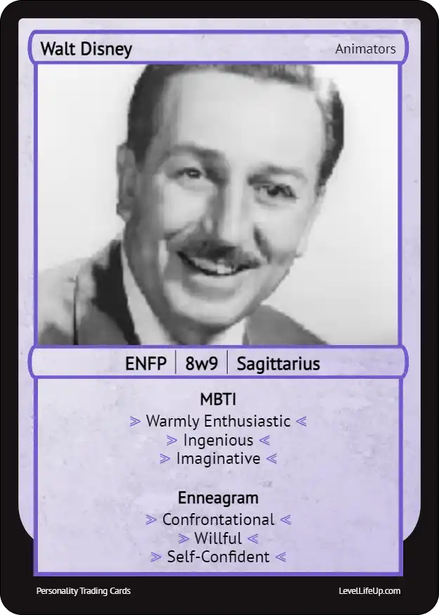 Walt Disney Enneagram & MBTI Personality Type