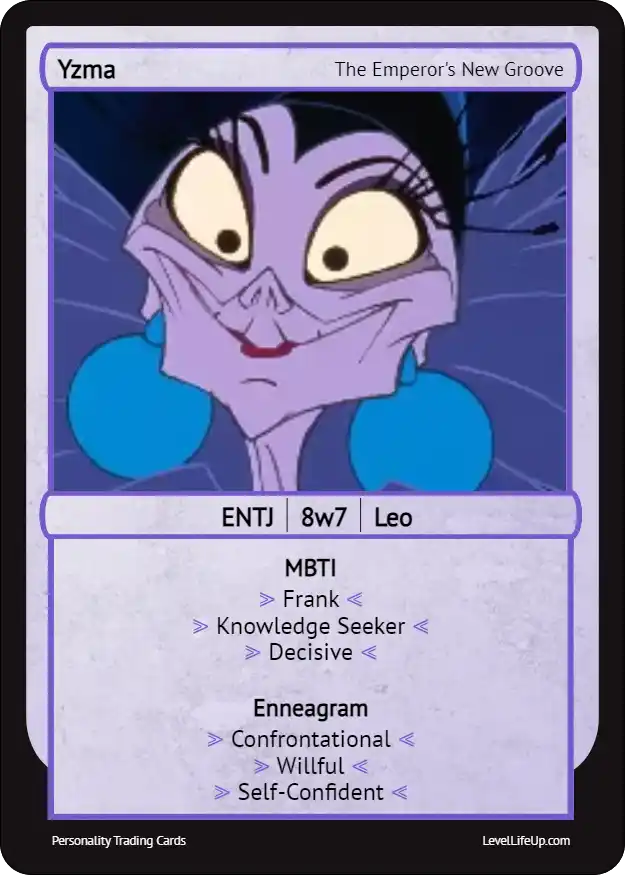 Yzma Enneagram & MBTI Personality Type